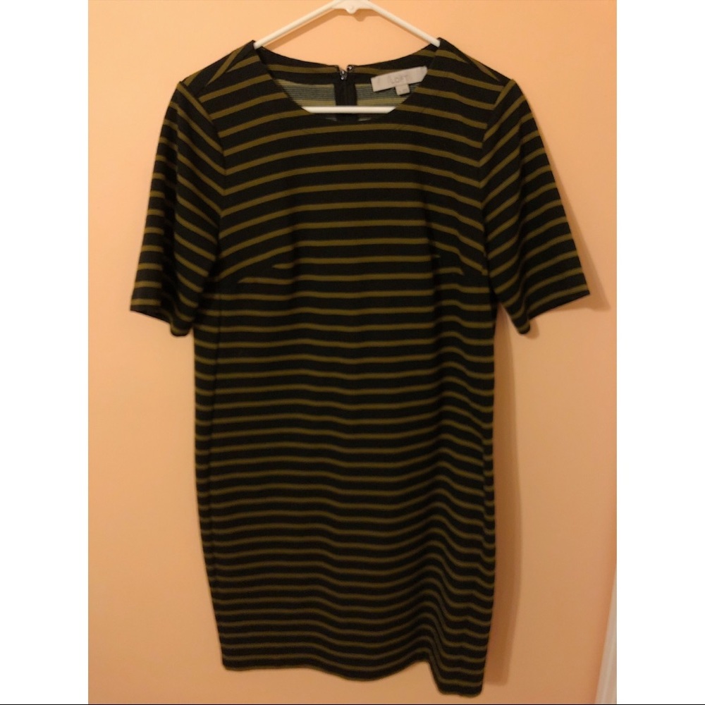 Loft Striped Shift Dress